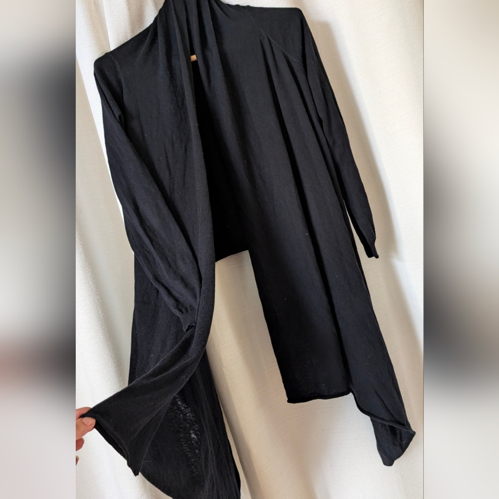 Moda International Black Open Front Cardigan